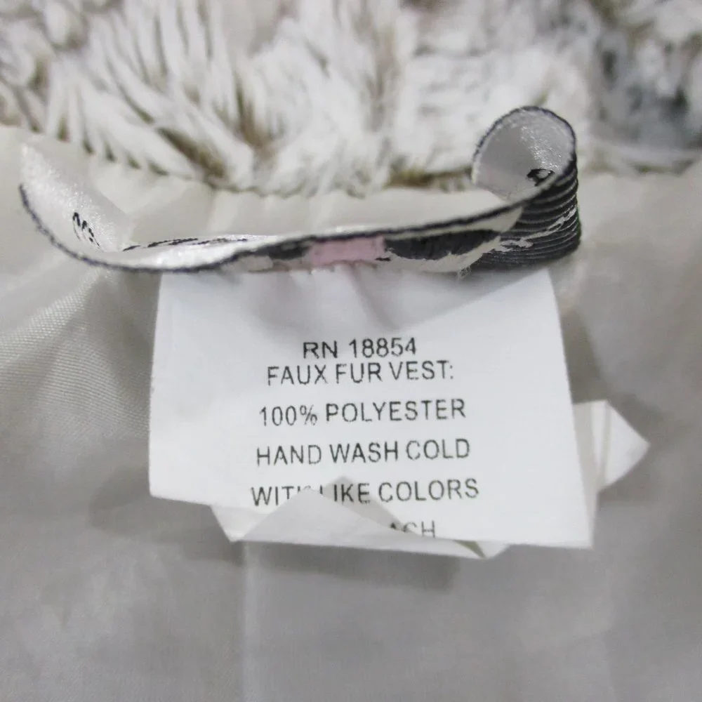 Rare Editions Big Girls Cropped Faux Fur Open Vest - Picture 8 of 8